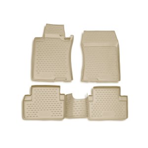 Honda Accord Floor Mats - Omac - Rubber TPE - Beige - '03-'07
